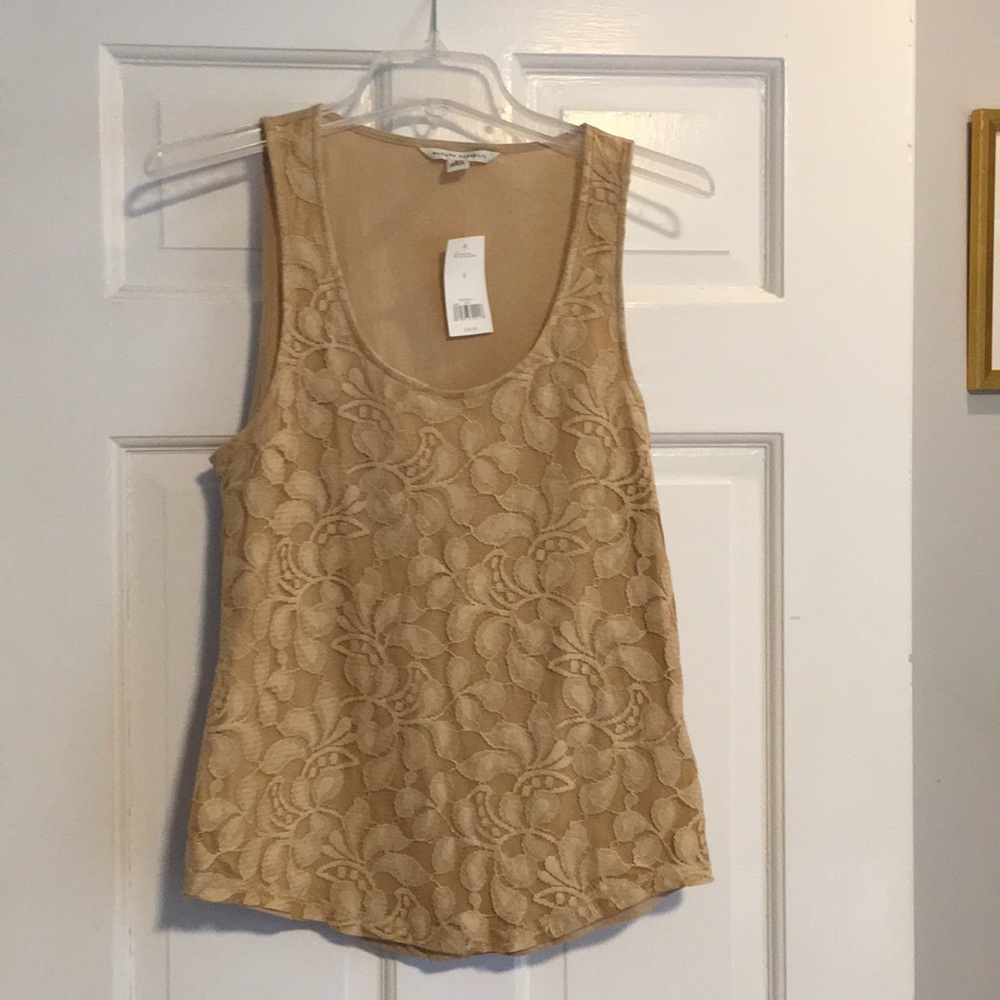 Banana Republic tan sleeveless top